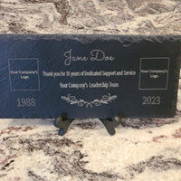 Employee Recognition Slate Plaques - Great Gift for Retirees