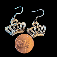Handmade Royal Crown Earrings - Great Gift