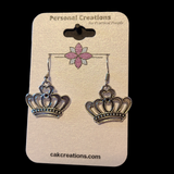 Handmade Royal Crown Earrings - Great Gift