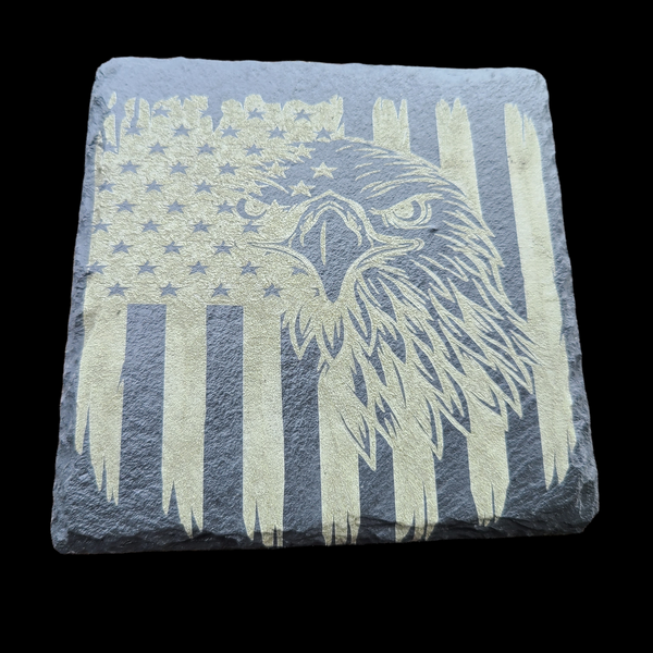 Handmade Patriotic Slate Coasters - Made in the USA