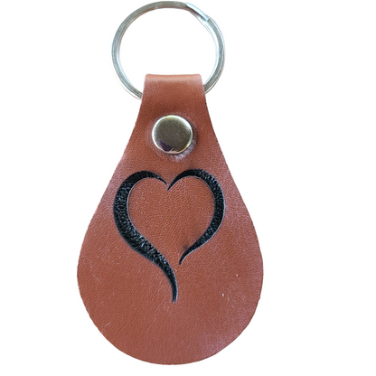 Handmade Leather Keychains - With Graphics - Great Gift