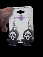 Halloween Earrings - Ghost Face - Great for Halloween Parties