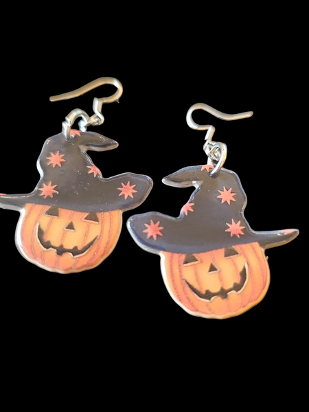 Halloween Earrings - Happy Pumpkin - Great for Halloween Parties