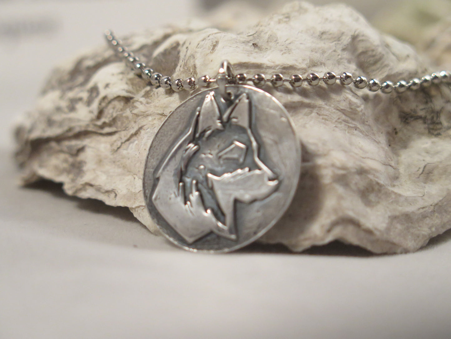 Pure Silver German Shepherd Pendant - Great Gift for Shephard Owners