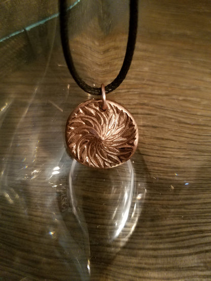 Handmade Copper Flower Necklace - Great Gift