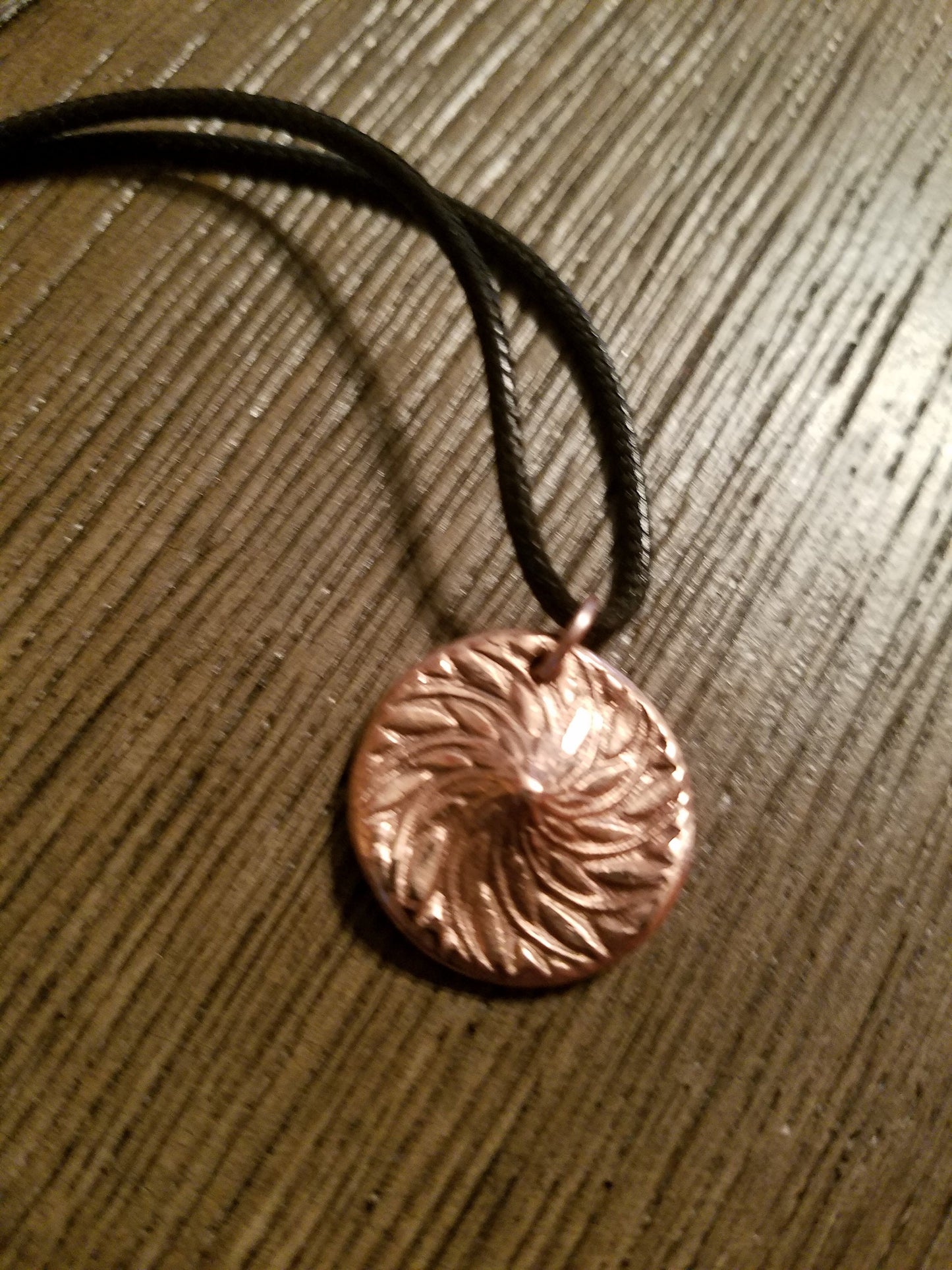 Handmade Copper Flower Necklace - Great Gift