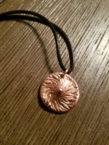 Handmade Copper Flower Necklace - Great Gift