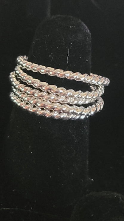 Handmade Twisted Sterling Silver Rings