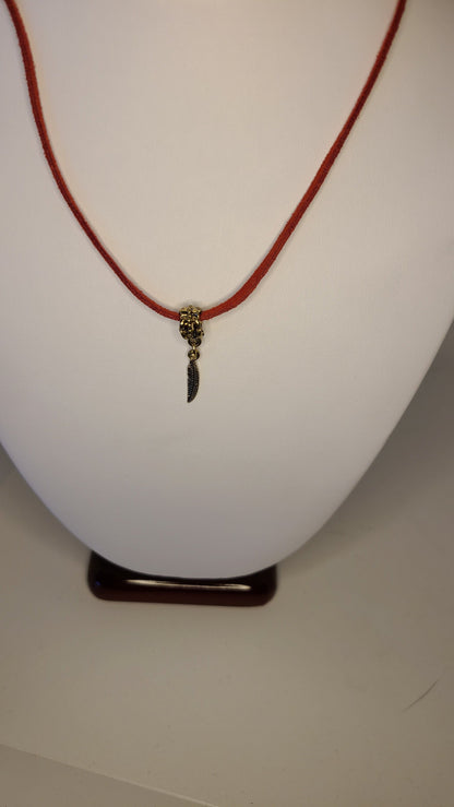 Handmade Feather Charm Necklace Fun