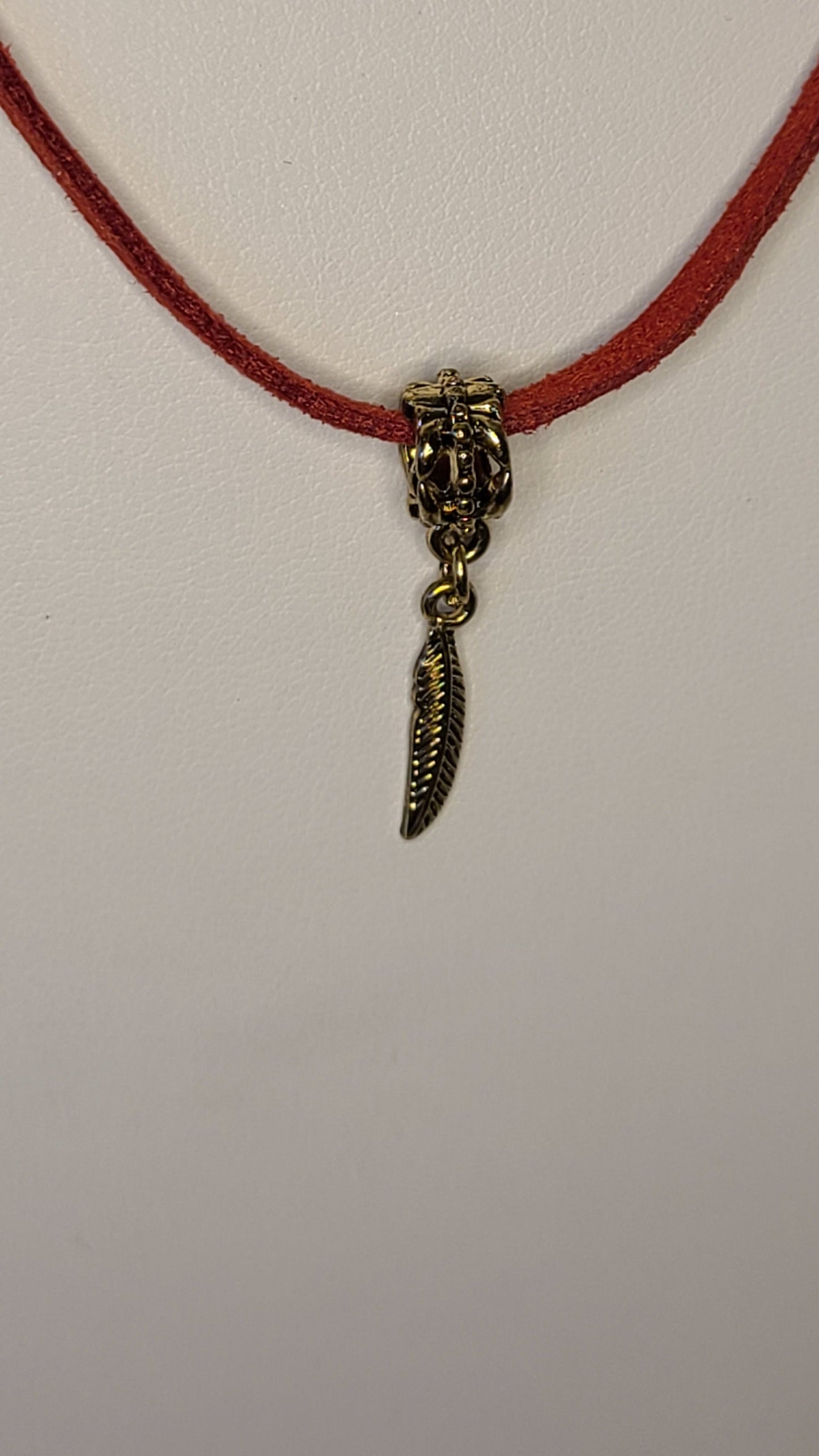 Handmade Feather Charm Necklace Fun