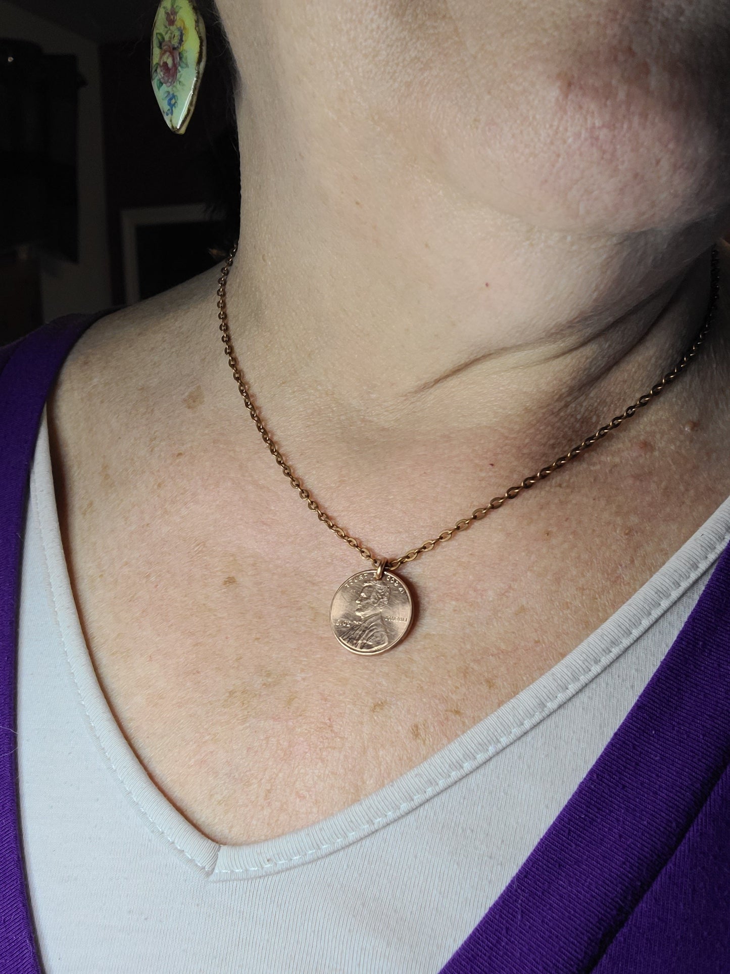 Penny Necklace Great Gift for Her Great Gift For Him Made in USA