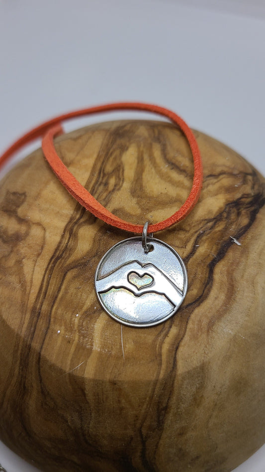 Heart in Hand Necklace Great Gift Made in USA