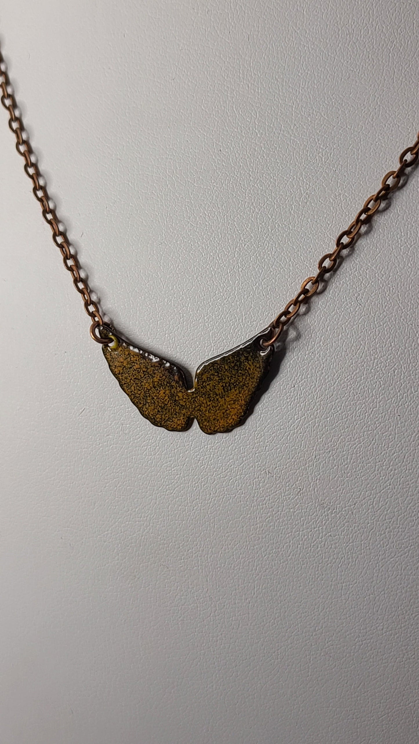 Handmade Enameled Angel Wings 2 Necklace