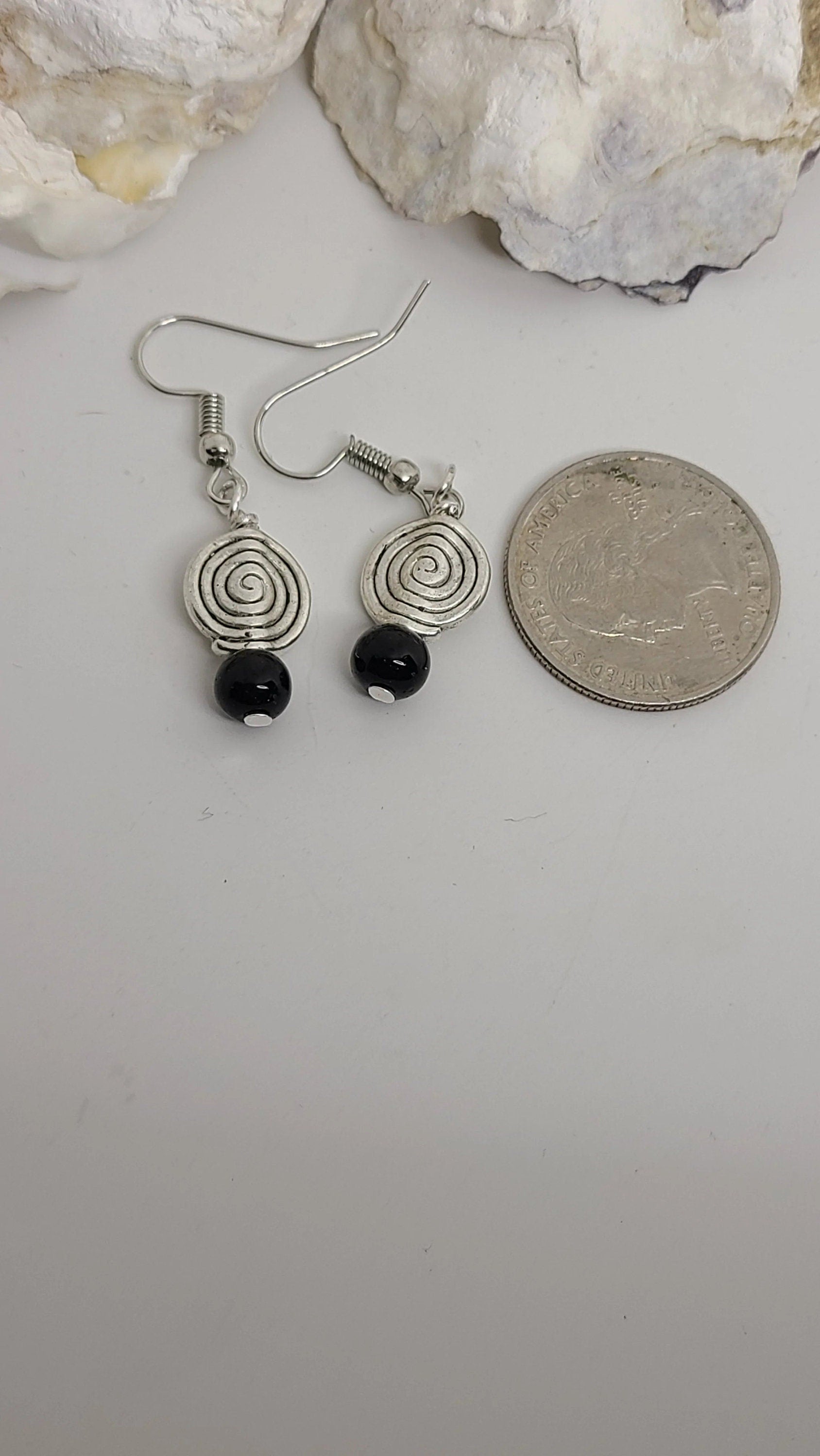 Handmade Spiral Beaded Earrings Great Gift For Her Made in the US