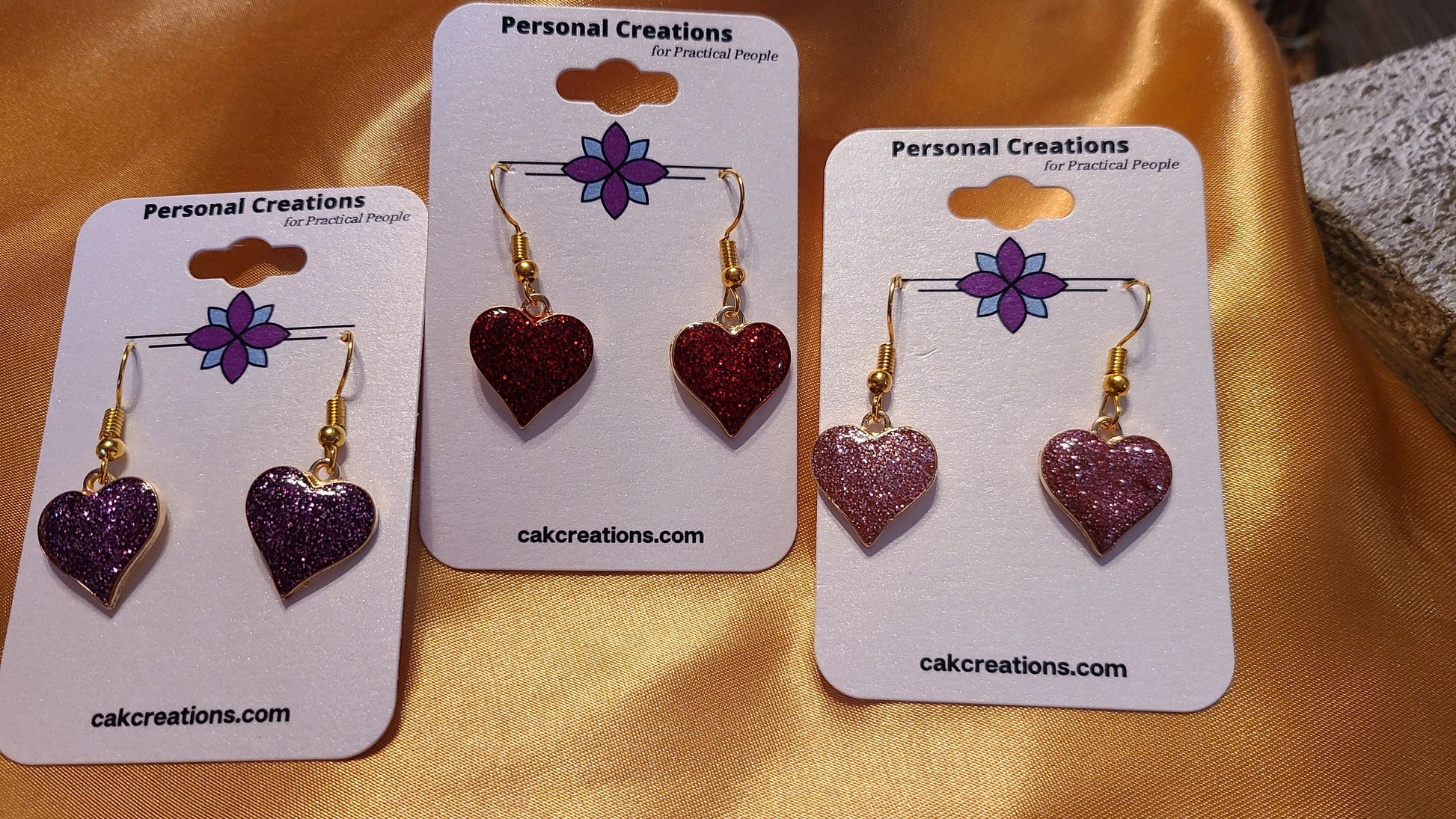 Handmade Valentine Heart Earrings Great Gift Made in USA