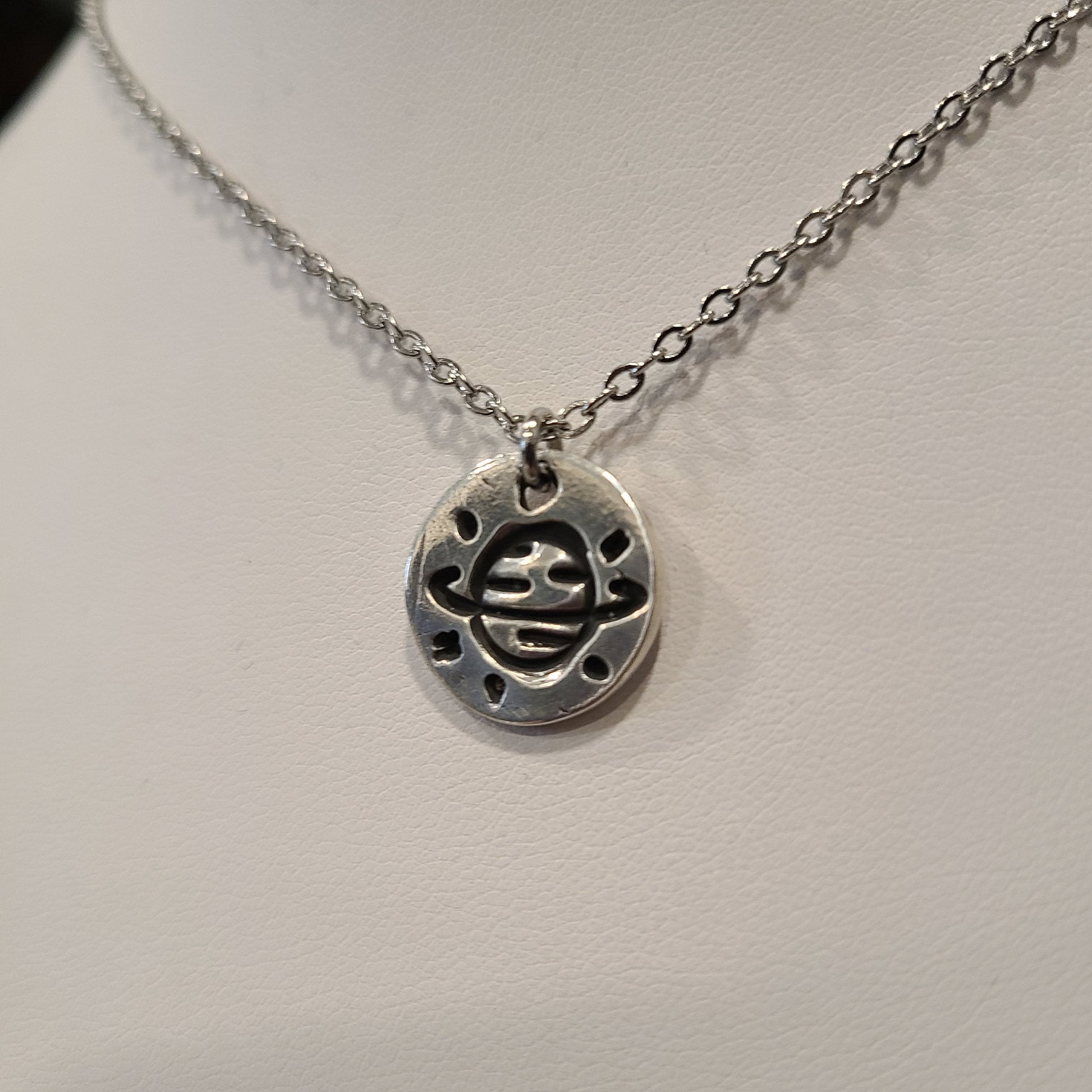 Handmade Pure Silver Planetary Pendant Necklace - Great Gift