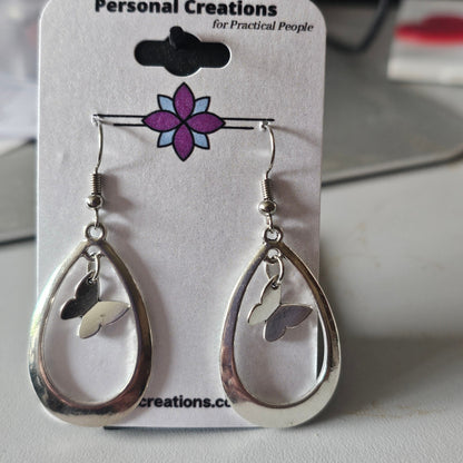 Handmade Drop Butterfly Earrings - Great Gift and Customizable