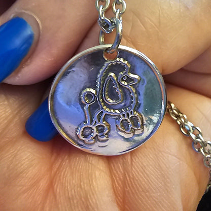 Handcrafted Silver Poodle Necklace - Nice Gift for the Poodle People