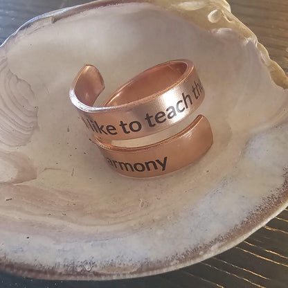 Copper Wrap Around Ring - Size 9