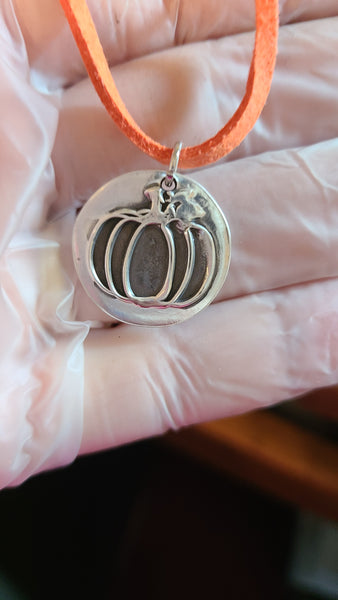 Handmade Just a Pumpkin Necklace Great Gift