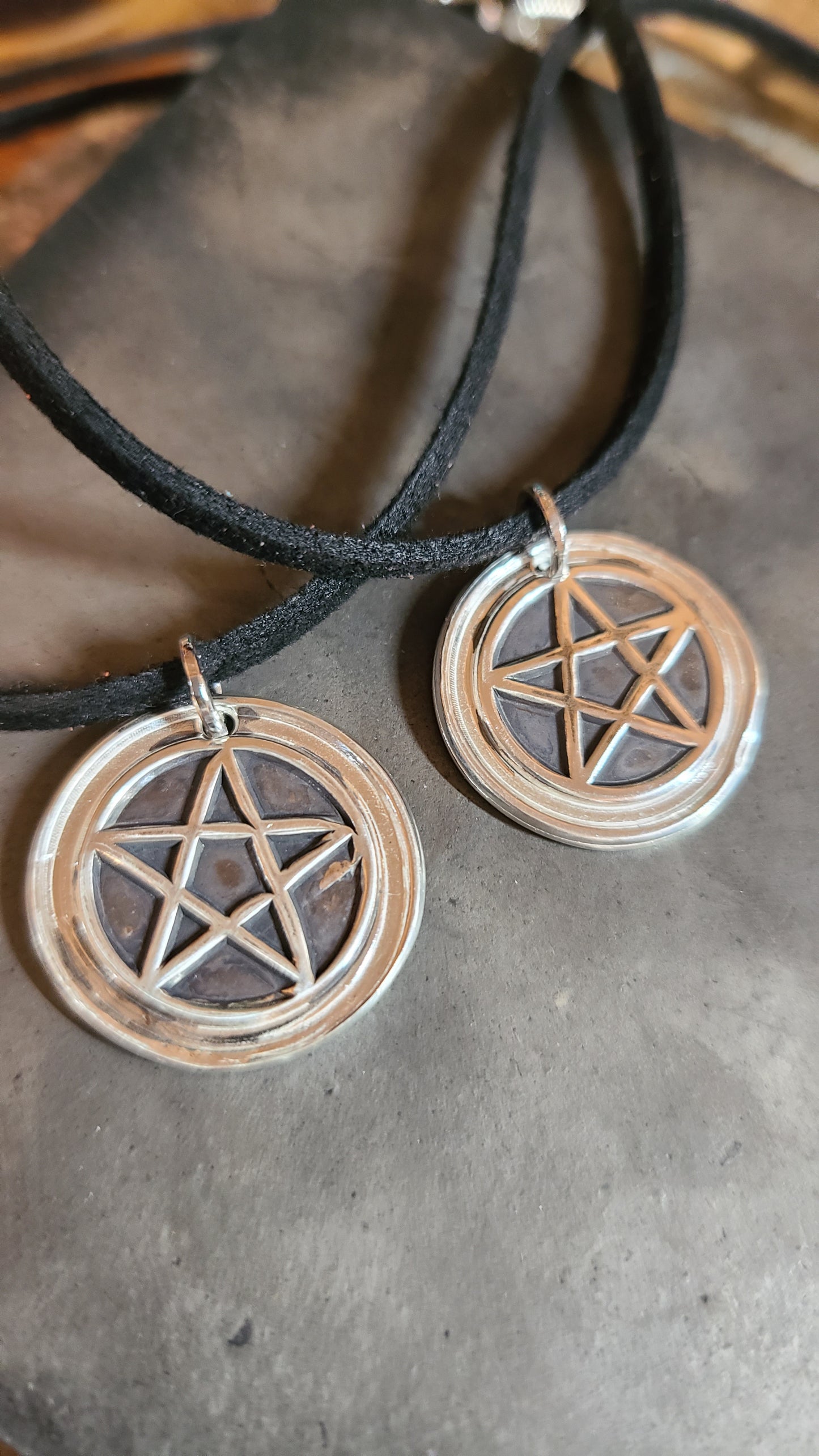 Handmade Fine Silver Pentagram Necklace