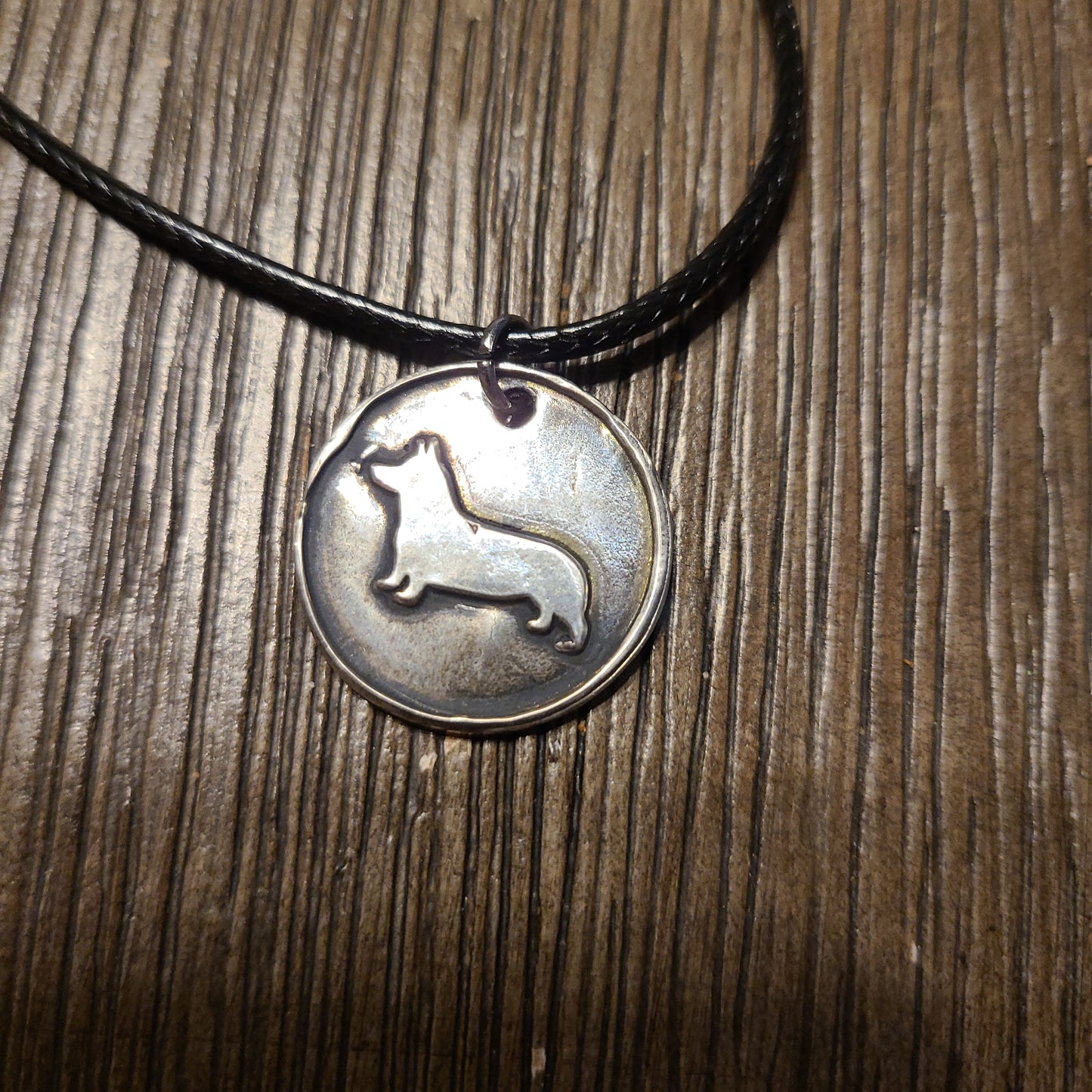 Handmade Sterling Silver Necklace Corgi Design Great Gift Made in USA