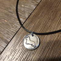 Handmade Sterling Silver Necklace Corgi Design Great Gift Made in USA