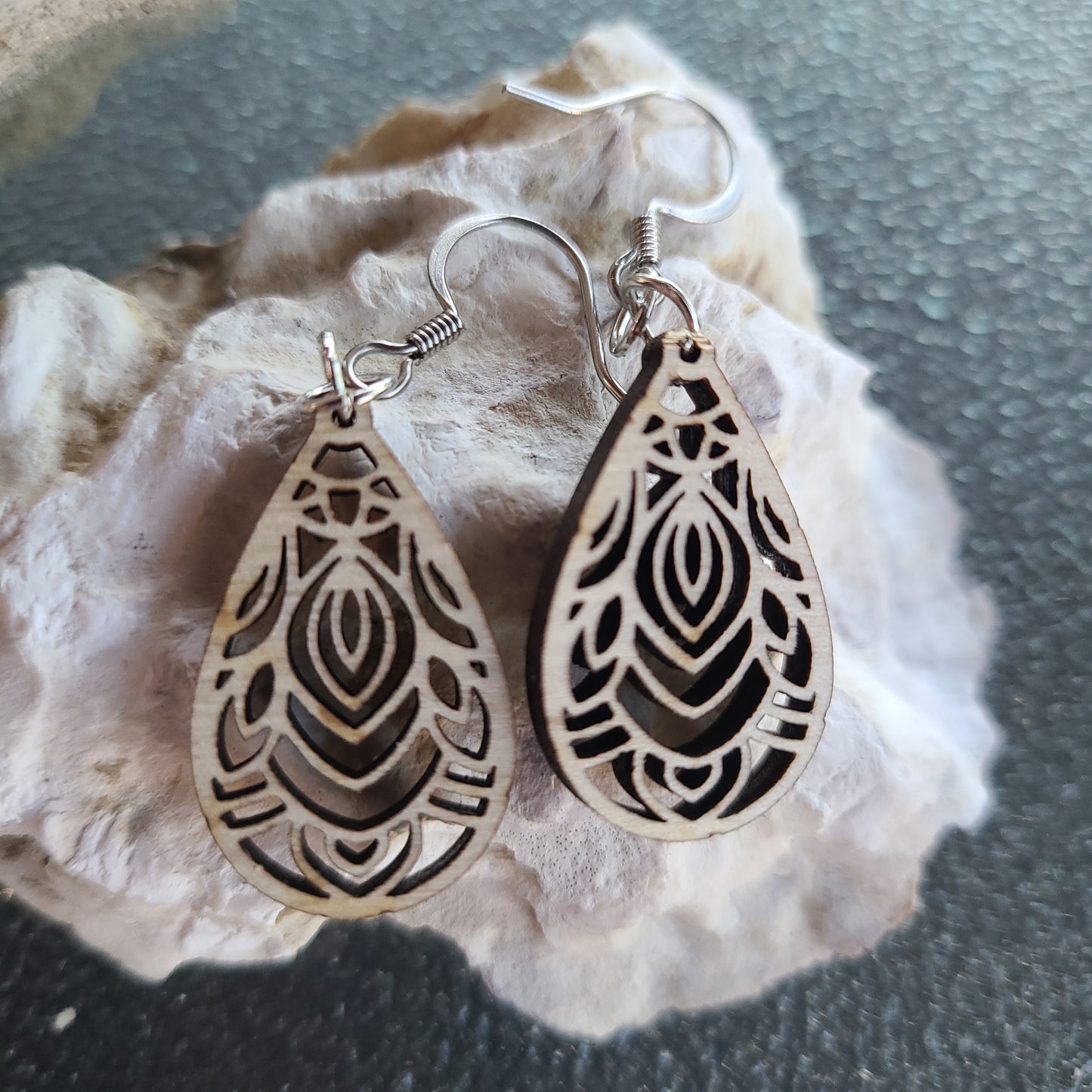 Handmade Balsawood Earrings Great Gift Made in USA