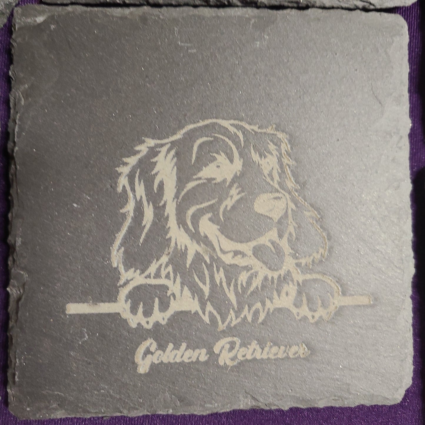 4 Slate Tile Lasered Coasters - Feline Persuasion