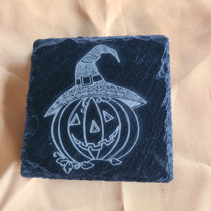 Handmade Halloween Coasters - Pumpkins