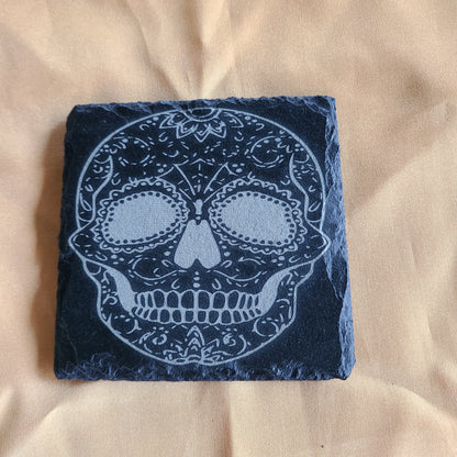 Handmade Halloween Coasters - Skeletons