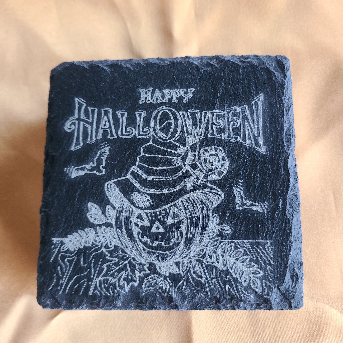 Handmade Halloween Coasters - Skeletons