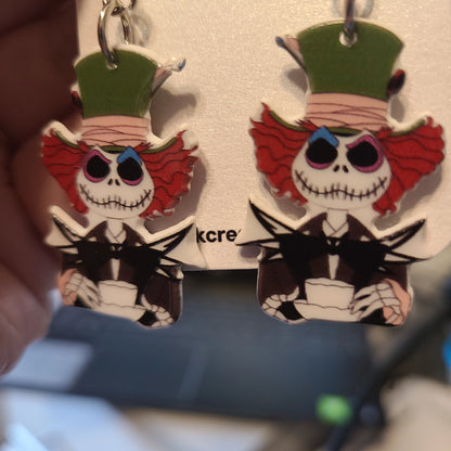 Handmade Halloween Mad Hatter Earrings - Great Halloween Gift