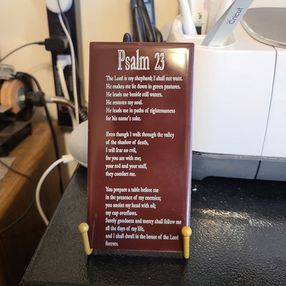 Lasered Tiles - Psalm 23 - Great Gift