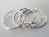 Handmade Sterling Silver Stackable Rings (set of 3) Great Gift Made in USA