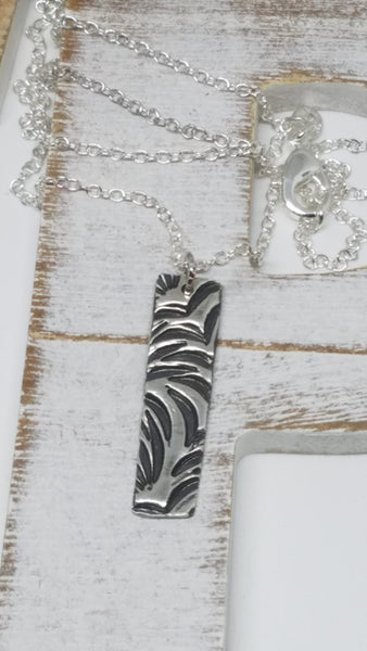Handmade Pure Silver Abstract Design Pendant Great Gift Made in USA
