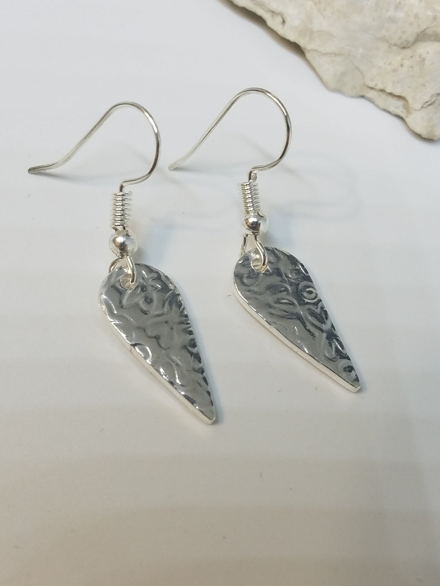 Handmade Fine Silver Stamped Earrings  Great Gift Made in USA