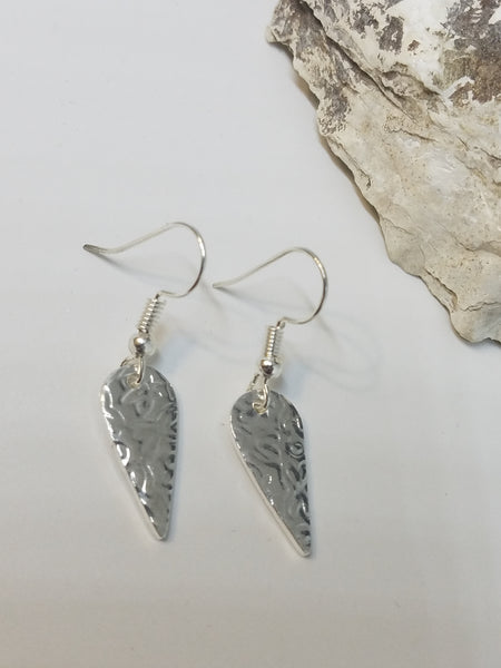 Handmade Fine Silver Stamped Earrings  Great Gift Made in USA