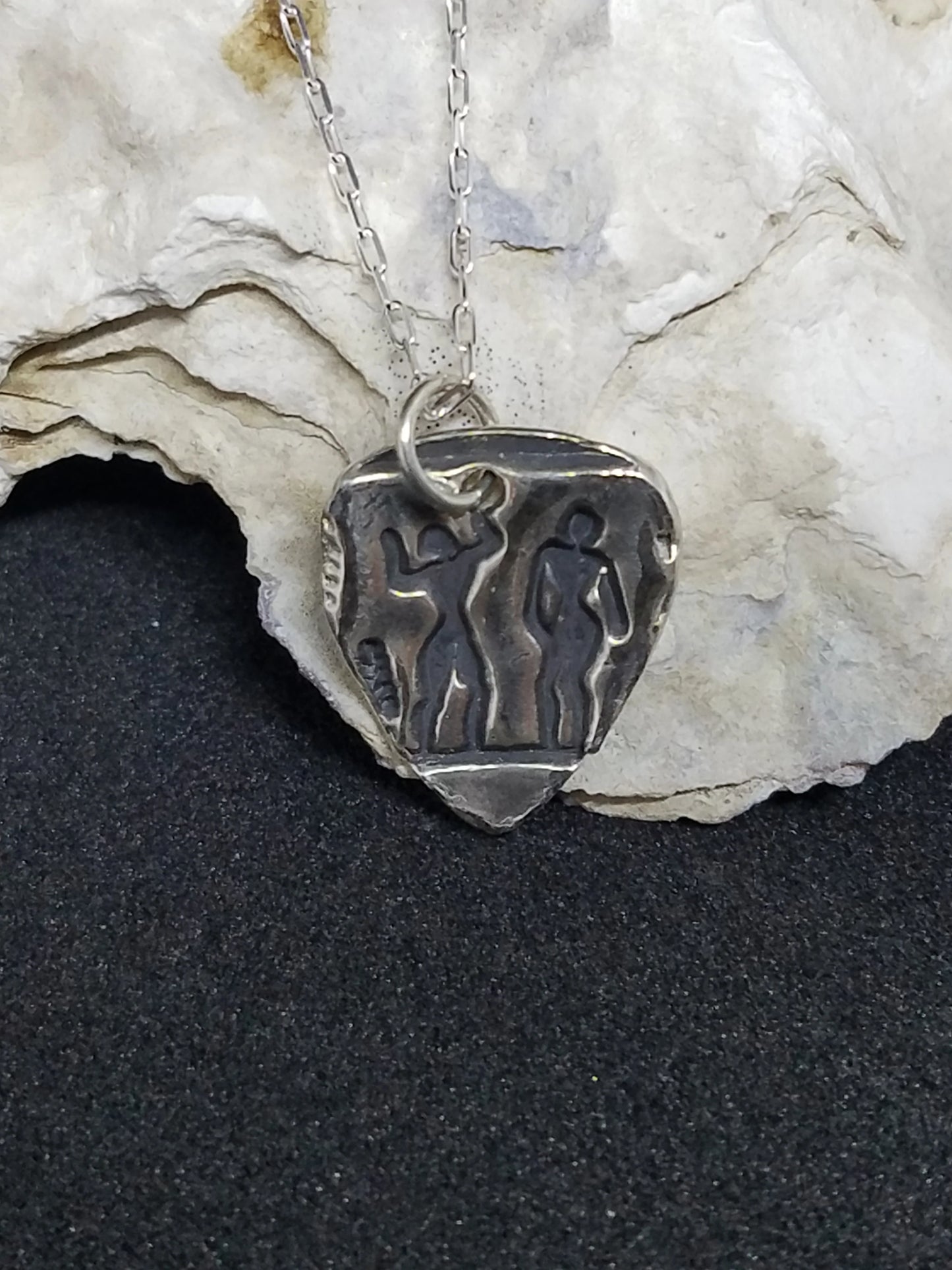 Handmade Dancing Ladies Fine Silver Necklace Great Gift For Her