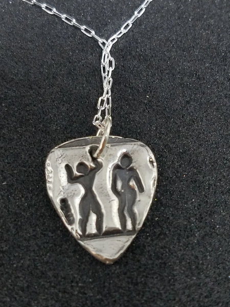 Handmade Dancing Ladies Fine Silver Necklace Great Gift For Her