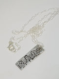 Handmade Pure Silver Sheet Music Pendant Necklace