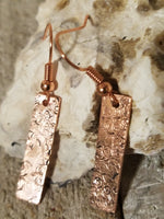 Handmade Copper Stamped Earrings Great Gift for Her