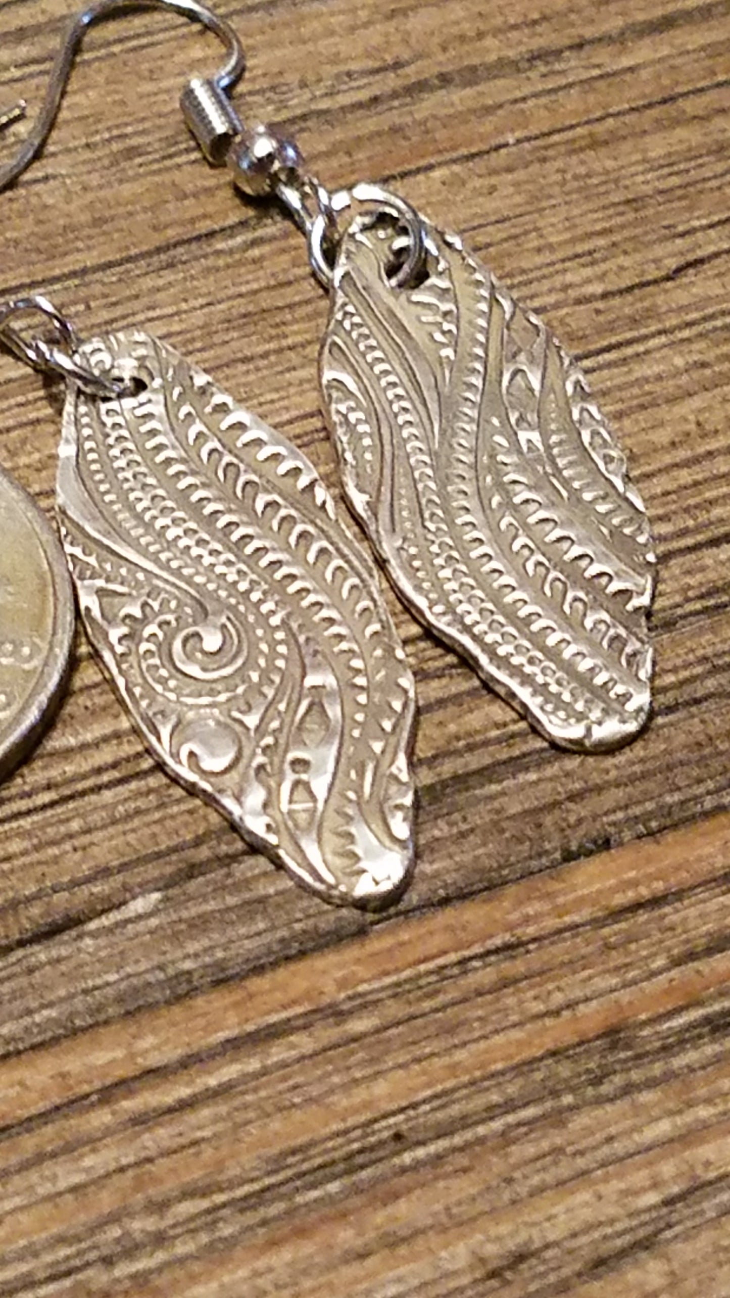 Handmade Sterling Silver Antiqued Earrings