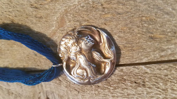 Handmade Wild Child Pure Silver Medallion Great Gift