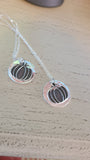 Handmade Fine Silver Just a Pumpkin with Sterling Silver Chain Necklace