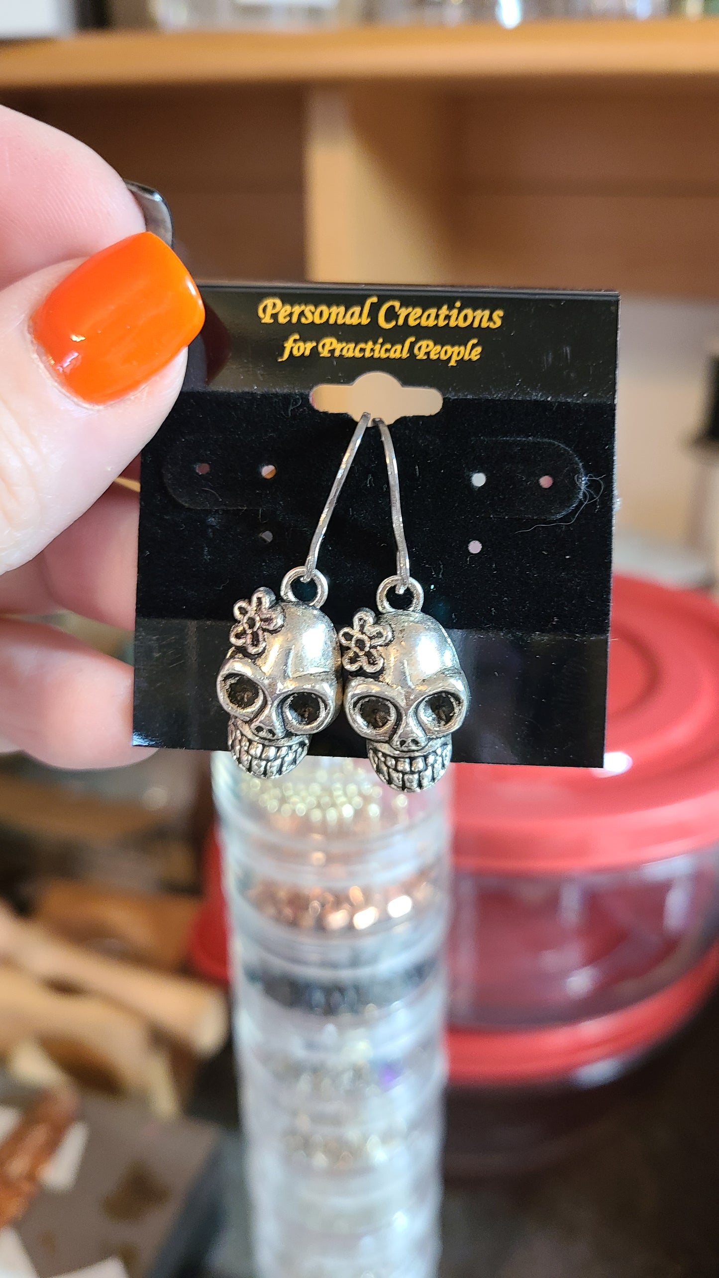 Handmade Halloween Earrings Skulls