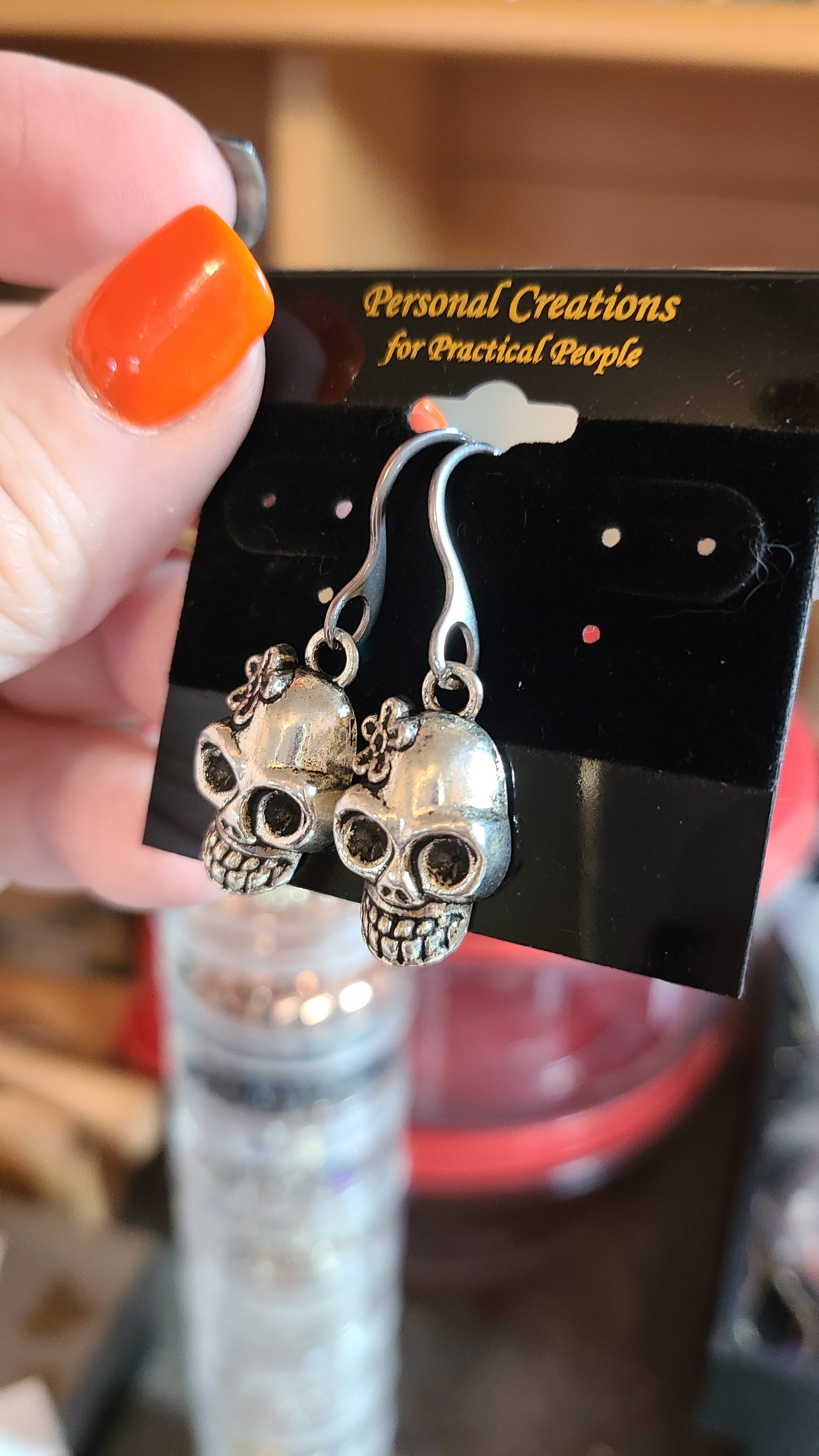 Handmade Halloween Earrings Skulls