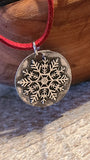 Handmade Pure Silver Snowflake Necklace