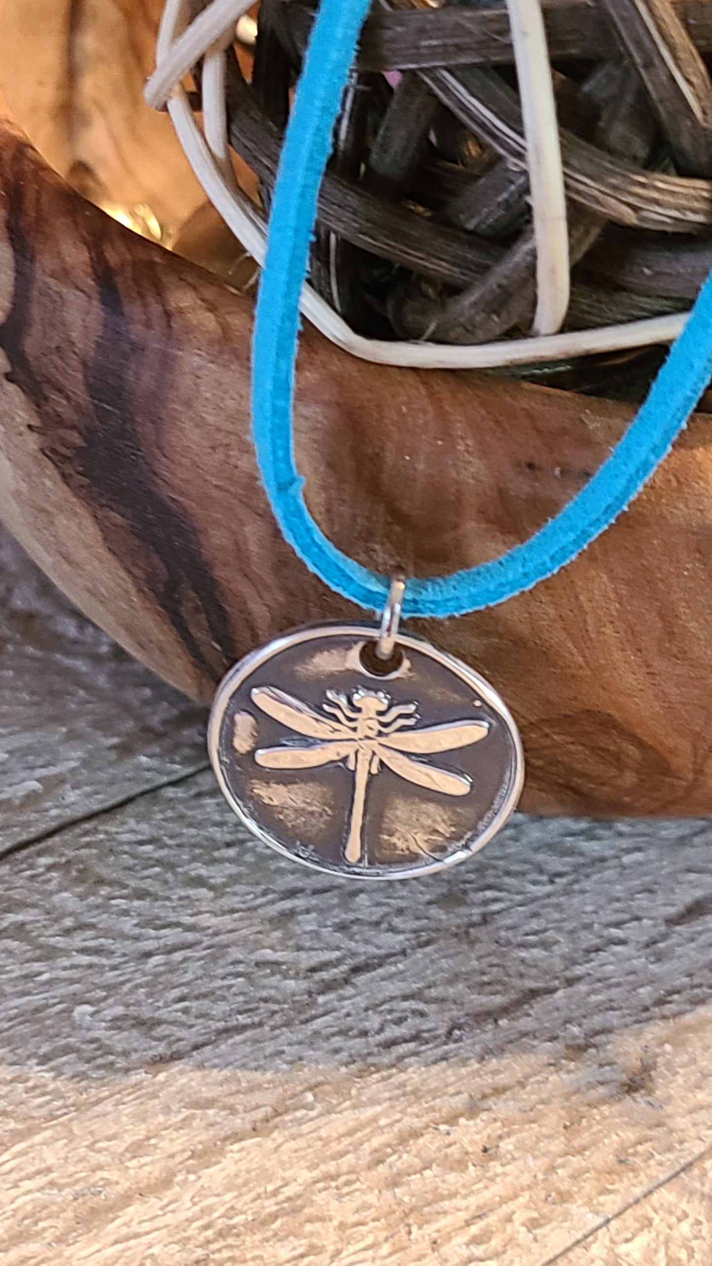 Handmade Fine Silver Dragonfly Necklace