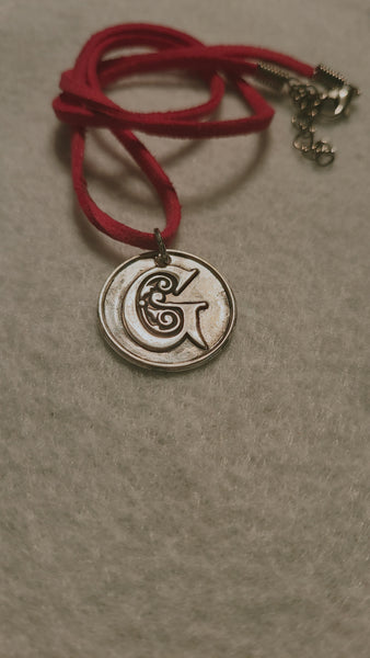 Handmade Pure Silver Celtic G Necklace Great Gift for Gramma